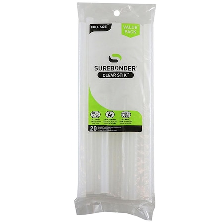 Fpc FPC FPRDT2010-2 Surebonder Full Clear Hot Glue Stick - 20 Per Pack - Pack of 2 FPRDT2010-2